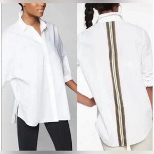 Athleta Marinwood Button-down Shirt with Brown/Pink detailing